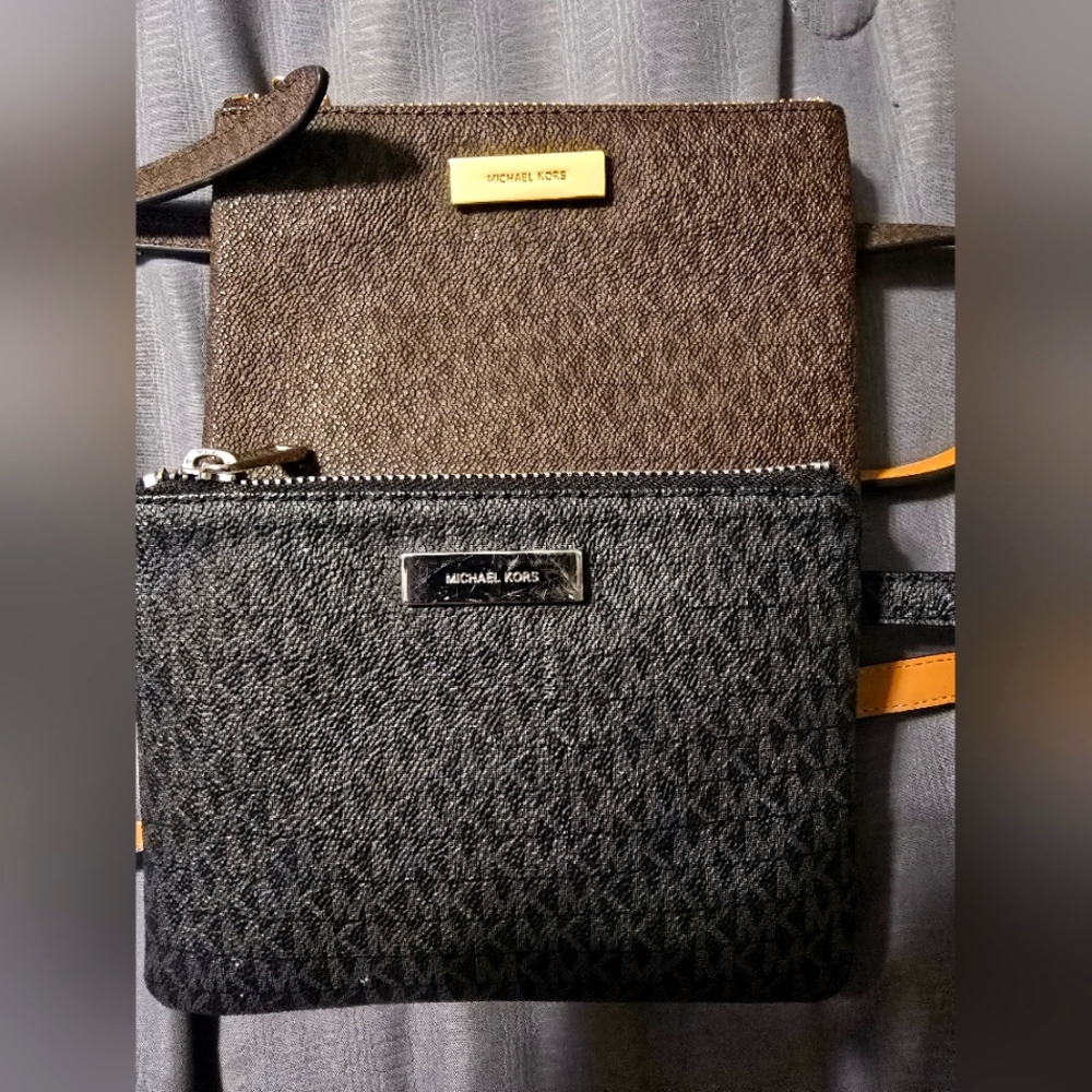 Michael Kors Black Belt Bag/Brown Belt Bag